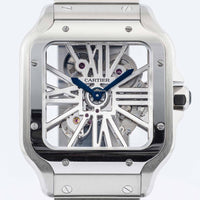Cartier Santos de Cartier Skeleton Stainless Steel Large 47.5mm x 39.7mm (WHSA0015)