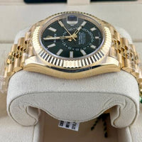Rolex Sky Dweller Black Dial Yellow Gold Jubilee 336938