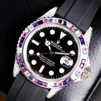 Rolex Yacht-Master 42 White Gold Custom Natural Stones Huge