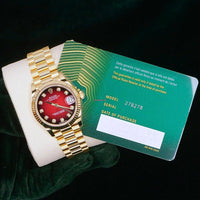Rolex Datejust 31 278288RBR 'Ladies' Yellow Gold Red Ombre Dial