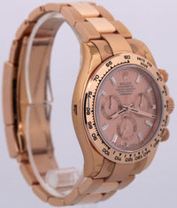 Rolex Daytona 40mm Rose Gold 116505 Pink Baguette Diamond Dial
