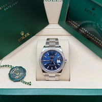 Rolex Datejust 36 NEW 2026 Blue Index Dial Stainless Steel Diamond Bezel Oyster Bracelet