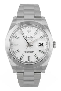 Rolex Datejust 41mm White Dial Smooth Bezel 126300