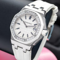 Audemars Piguet Royal Oak Offshore Lady Diamond Bezel 37mm Watch - 67540SK.ZZ.A010CA.01 Complete Set