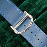 Cartier Santos MINT FULL SET Santos Large Blue Dial Blue Calfskin Leather Strap 39.8mm Steel WSSA0030