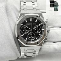 Audemars Piguet Royal Oak Chronograph Complete 41mm Black Dial Stainless Steel 26320ST Automatic