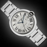 Cartier Ballon Bleu de Cartier W690 Silver Dial, 18kt White Gold, 42.0 mm, Men's Watch
