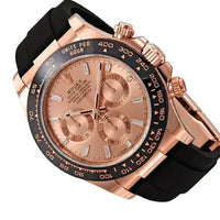 Rolex Daytona 40mm Oyster Flex 116515LN Pink Baguette Diamond Dial Dial
