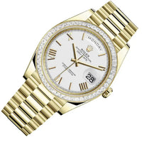 Rolex Day-Date 40 228398TBR Baguette Bezel Champagne Baguette Dial