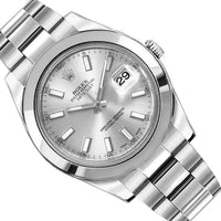 Rolex Datejust 41mm Silver Dial Domed Bezel 126300