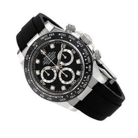 Rolex Daytona 40mm Oyster Flex 116519LN White Gold Black Diamond Dial