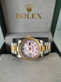Rolex Datejust 6917 Fluted Bezel Watch 26mm Pink Dial