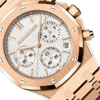 Audemars Piguet Royal Oak 26240 Silver-Toned Dial, 18 Carat Pink Gold, 41.0 mm, Chronograph