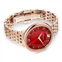 Swarovski Crystalline Chic Rose Gold Stainless Steel Red Dial  Quartz Watch for Ladies - 5547608
