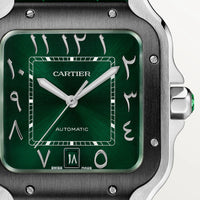 Cartier Santos New - Iced Out - Large - WSSA0062 - Green Dial