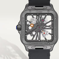 Santos de Cartier skeleton watch