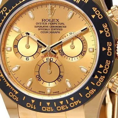 Rolex Daytona Yellow Gold 40mm Oyster Flex 116518LN Champaign Dial