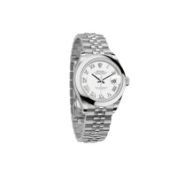 Rolex Datejust 41mm White Roman Numeral Dial Smooth Bezel 126300