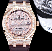 Audemars Piguet Royal Oak 15402OR, 18K Rose Gold, Pave ...