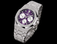 Audemars Piguet Royal Oak Selfwinding Chronograph Frosted White Gold Purple Dial LIMITED EDITION OF 200 (Ref # 26331BC.GG.1224BC.01)