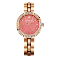 Swarovski Daytime Rose Gold Stainless Steel Pink Dial Quartz Watch for Ladies - 5182250
