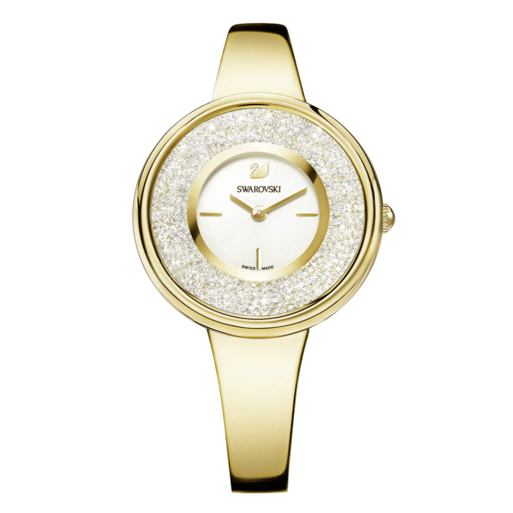 Swarovski Crystalline Gold Stainless Steel White Dial Quartz Watch for Ladies - 5269253