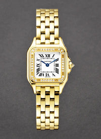 Cartier Panthère de Cartier WJPN White Dial, 18kt Yellow Gold, Quartz, 30.0 m, Ladies Watch