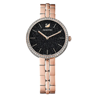 Swarovski Cosmopolitan Rose-gold Stainless Steel Black Dial Quartz Watch for Ladies - 5517797