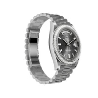 Rolex Day-Date 40 Presidential 228239 Fluted Bezel Baguette Diamond Black Dial