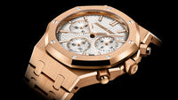 Audemars Piguet Royal Oak 26240 Silver-Toned Dial, 18 Carat Pink Gold, 41.0 mm, Chronograph