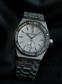 Audemars Piguet Royal Oak Quartz Steel Diamond Silver Dial