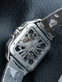 Santos de Cartier Skeleton, specifically the Large model.