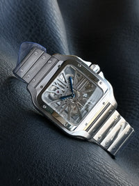 Santos de Cartier Skeleton, specifically the Large model.