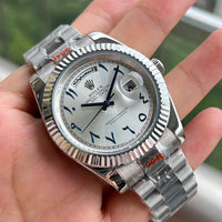 Rolex Day-Date 40 Platinum "Custom Slate Gray Arabic Dial" (Reference: 228236 - Modified)