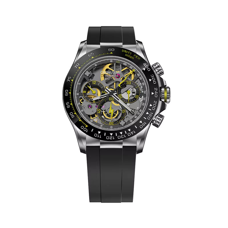 Rolex Cosmograph Daytona featuring a skeletonized dial.