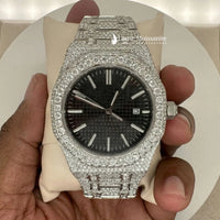 Luxury Ap icedout Moissanite Timepiece | 41 MM | White Gold .