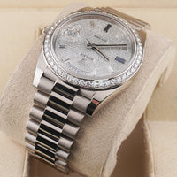 Rolex Day-Date 40 Presidential 228349RBR Diamond Bezel Diamond Paved Dial