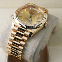 Rolex Day-Date 40 228238 Fluted Bezel Champagne Dial