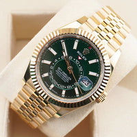 NEW 2025 Rolex Sky-Dweller 42mm 336938 Yellow Gold Jubilee Green Dial