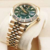 NEW 2025 Rolex Sky-Dweller 42mm 336938 Yellow Gold Jubilee Green Dial
