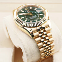 NEW 2025 Rolex Sky-Dweller 42mm 336938 Yellow Gold Jubilee Green Dial