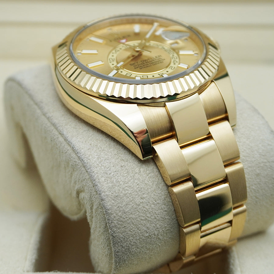 Rolex Sky-Dweller 42mm Yellow Gold 326938 Champagne Dial