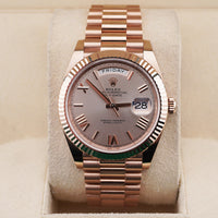Rolex Day-Date 40 Presidential 228235 Fluted Bezel Sundust Dial