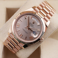 Rolex Day-Date 40 Presidential 228235 Fluted Bezel Sundust Dial