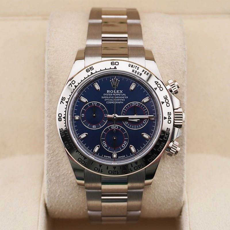 Rolex Daytona 40mm 116509 White Gold Blue Dial