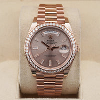 Rolex Day-Date 40 Presidential 228345RBR Diamond Bezel Baguette Sundust Dial