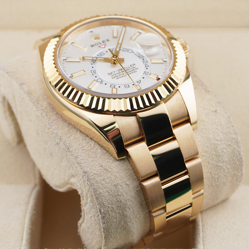 Rolex Sky-Dweller 42mm Yellow Gold 326938 White Dial