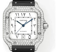 Cartier Santos Middle East Edition Full Diamond Belt