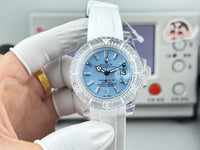 Rolex Submariner Phantomlab imitation Watches Ice Blue Dial Rubber Strap 40mm