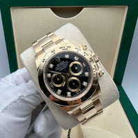 Rolex Daytona 40mm Yellow Gold 116508 Black Diamond Dial